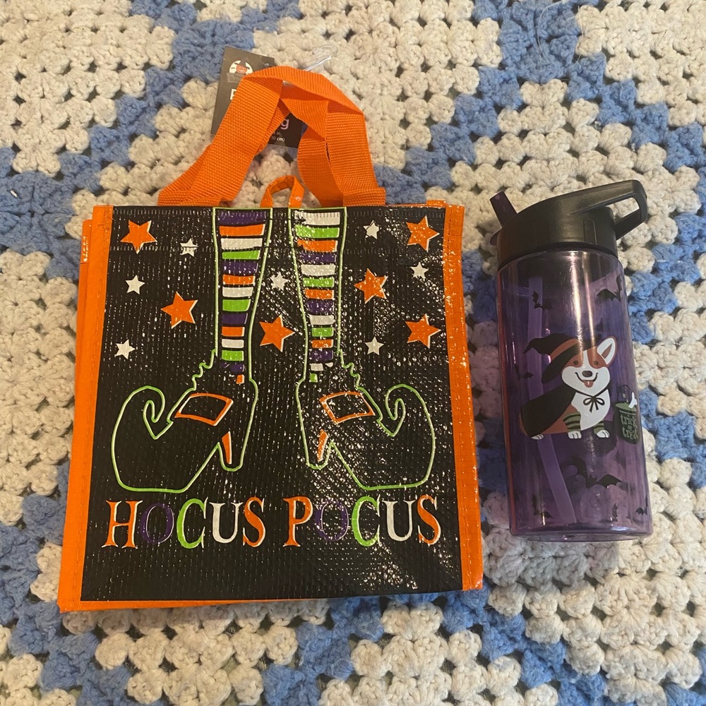 Halloween Tote and Water Bottle Set
